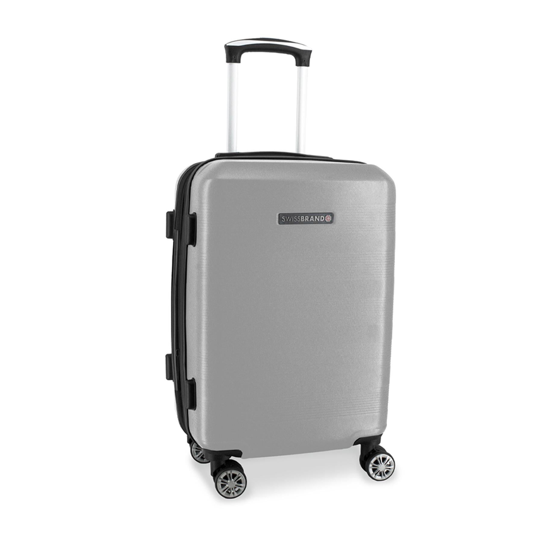 Валіза маленька під ручну поклажу Swissbrand Cardiff ABS-Plastic S Silver (SWB_LHCAR802S)