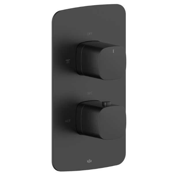 Смеситель для душа KFA Armatura Malaga с термостатом Черный (5759-001-81) Смеситель для душа KFA Armatura Malaga с термостатом Черный (5759-001-81)