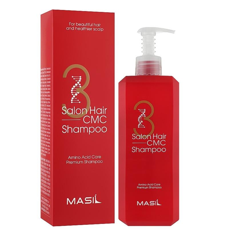 Восстанавливающий шампунь с аминокислотным комплексом 3 Salon Hair CMC Shampoo Masil 500 мл (8809744061146)