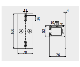 Кронштейн Roll Grand Стрикс C для підвісних систем/механізмів і воріт - фото 2 Кронштейн Roll Grand Стрикс C для підвісних систем/механізмів і воріт - фото 2