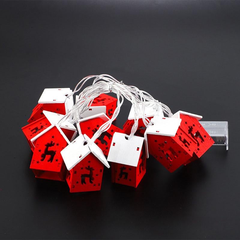 Гірлянда Будиночки Олень 2 м 10 LED ламп на батарейках Жовтий (2379401526) - фото 2 Гірлянда Будиночки Олень 2 м 10 LED ламп на батарейках Жовтий (2379401526) - фото 2