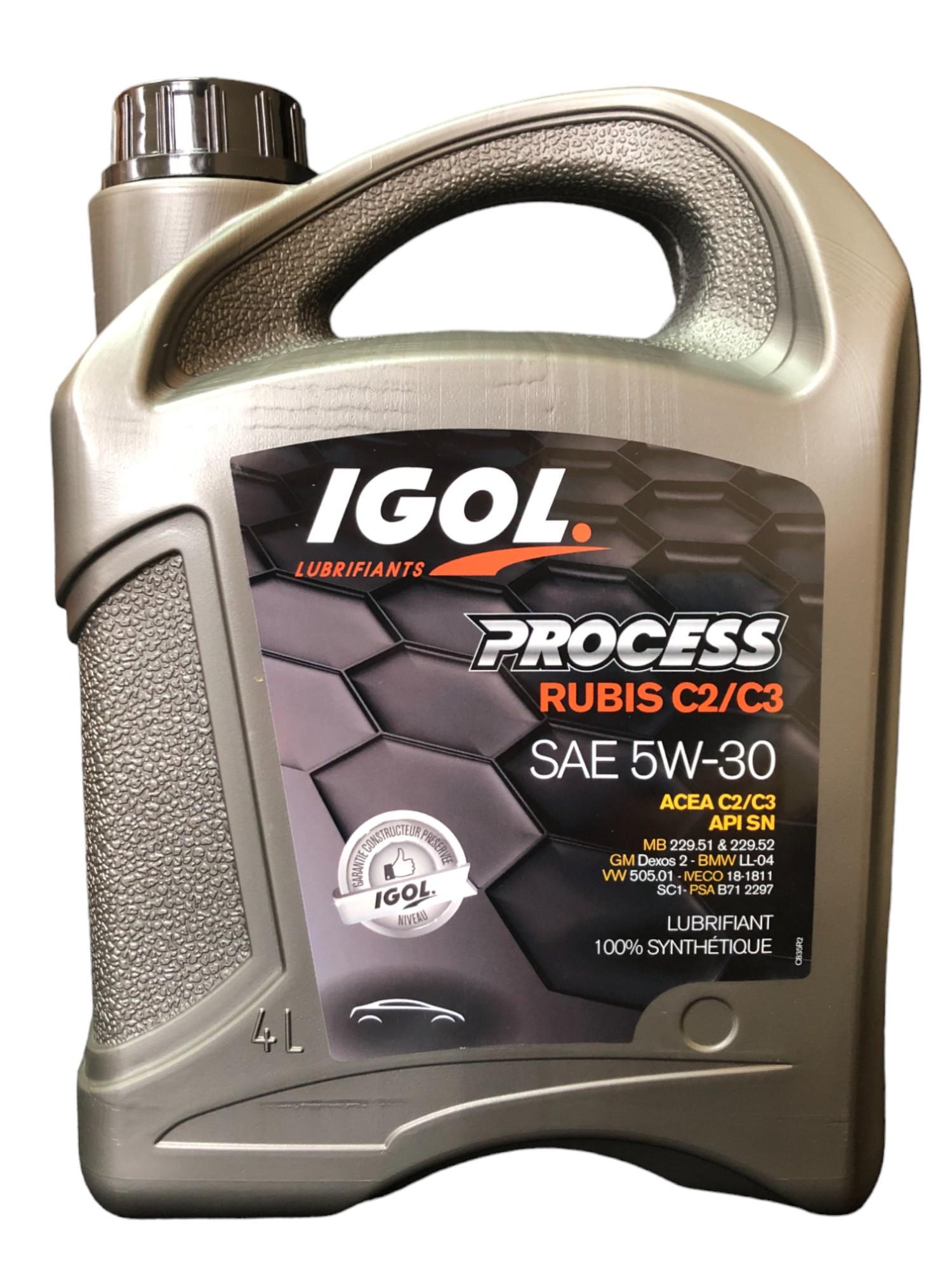 Моторное масло IGOL PROCESS RUBIS C2 C3 5W-30 4 л (18075796)