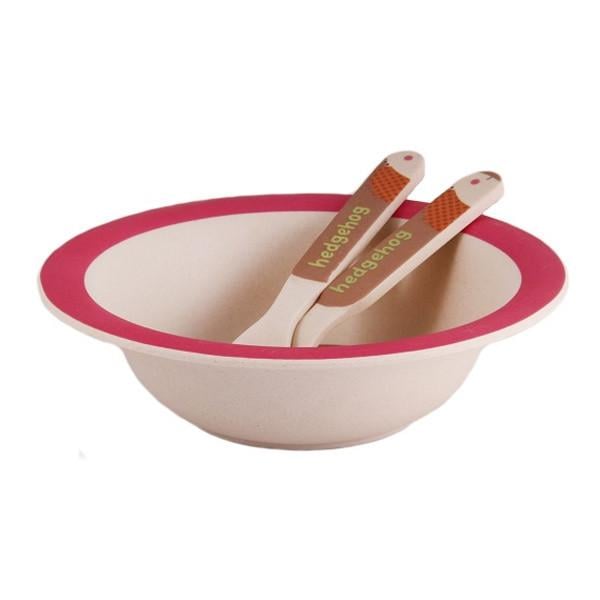 Набор детский обеденный Ежик 15,5x4,5 см 3 пр. из бамбукового волокна (PT-8345.3)