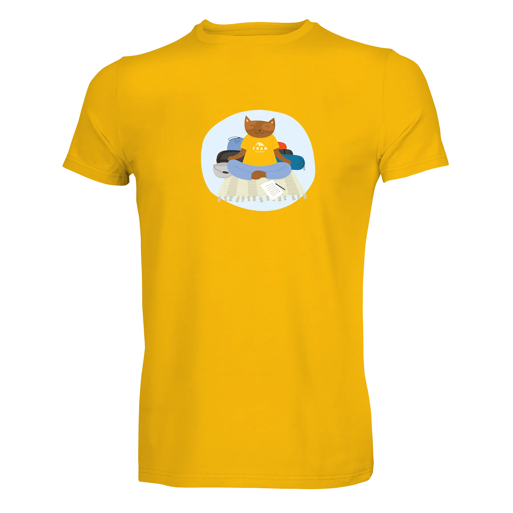 Футболка мужская Кот-завхав XS Желтый (id_10505)