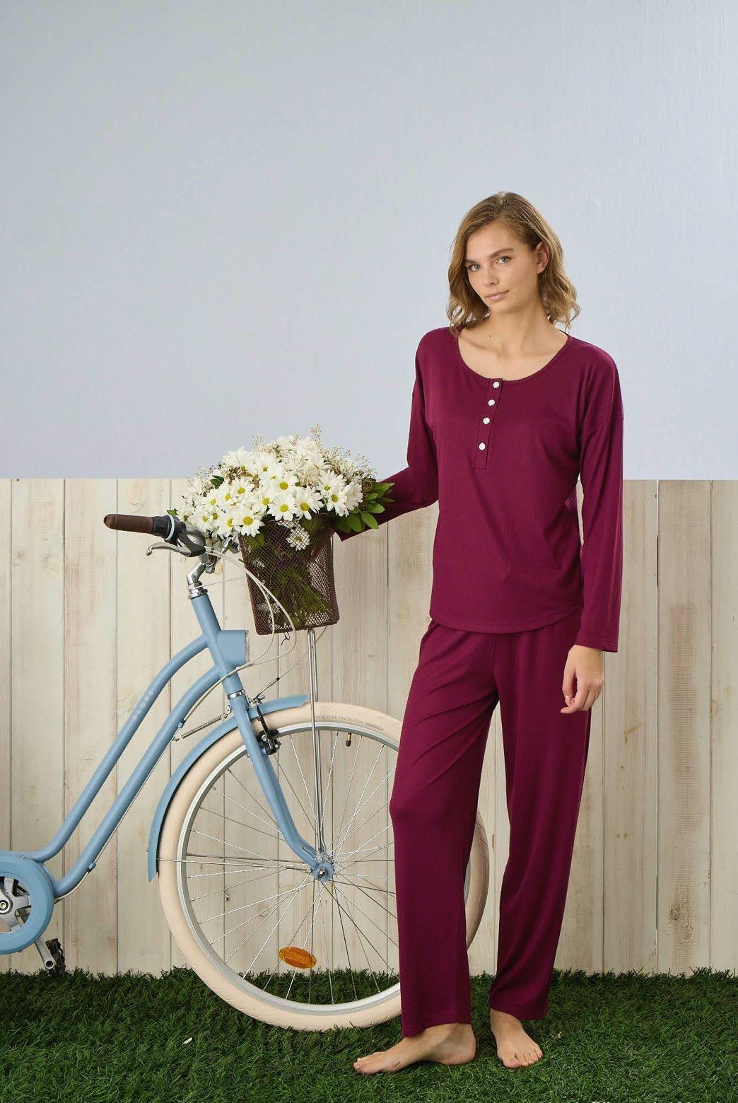 Пижама женская Serenity L Марсала (PJ5315-1)