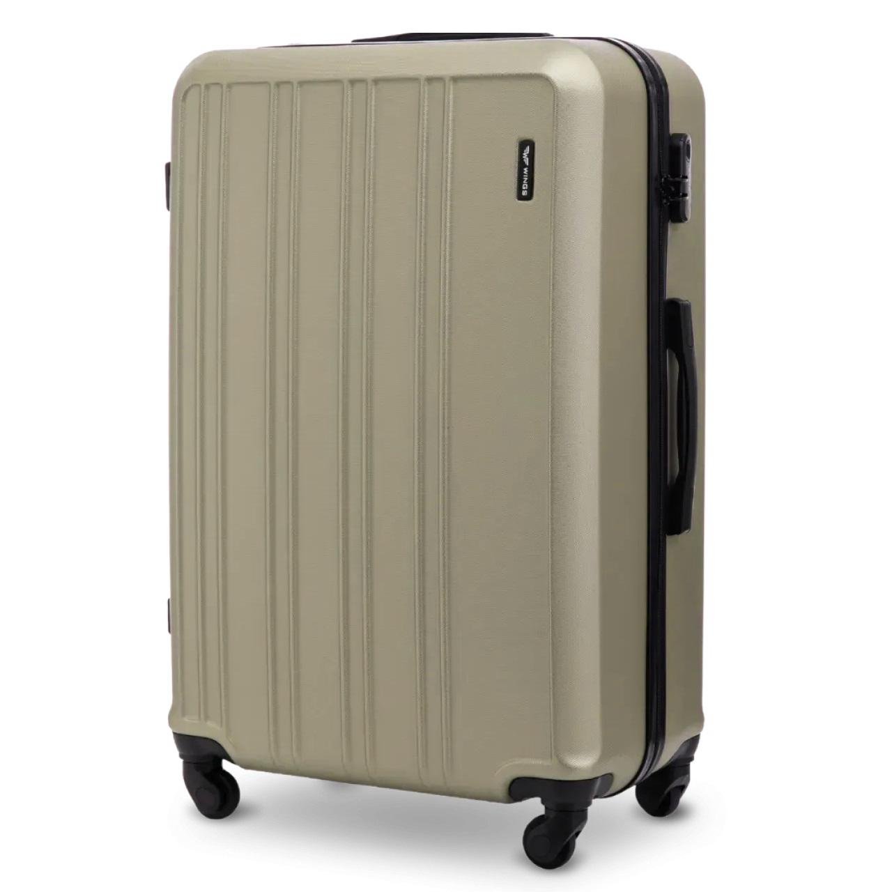 Чемодан Wings HRR01 большой пластиковый Шампань (Wp00610)