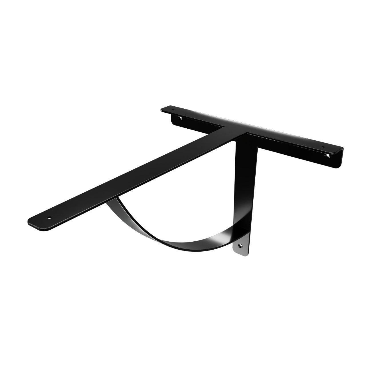 Кронштейн для стільниці 390х500х300 мм з кріпленням Чорний (2599093687/К1527)