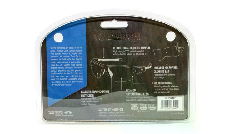 Окуляри захисні Venture Gear Tactical Semtex 2.0 UV400 антифог захист від подряпин полікарбонат Чорно-зелений в пісочній оправі (3HOVI-21) - фото 3
