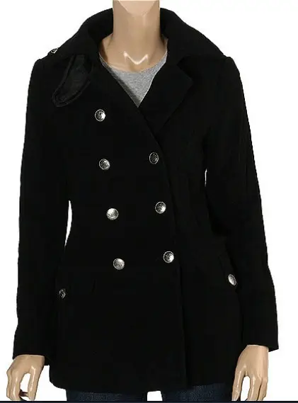 Пальто Alpha Industries Ladies Wool Long Pea Coat S Black (WJW37100C1BLS) - фото 3