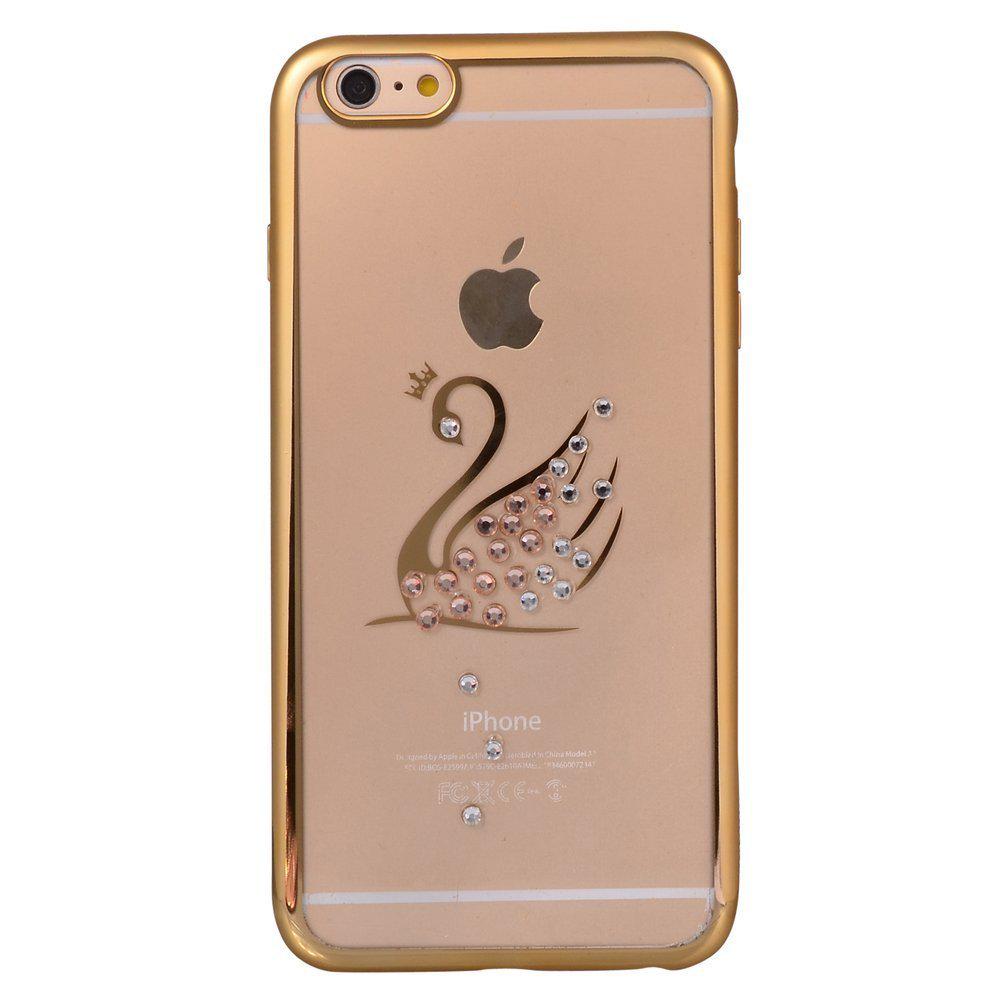 Чехол прозрачный Swan Diamond для Iphone 7/8/SE 2020 Transparent Gold Чехол прозрачный Swan Diamond для Iphone 7/8/SE 2020 Transparent Gold