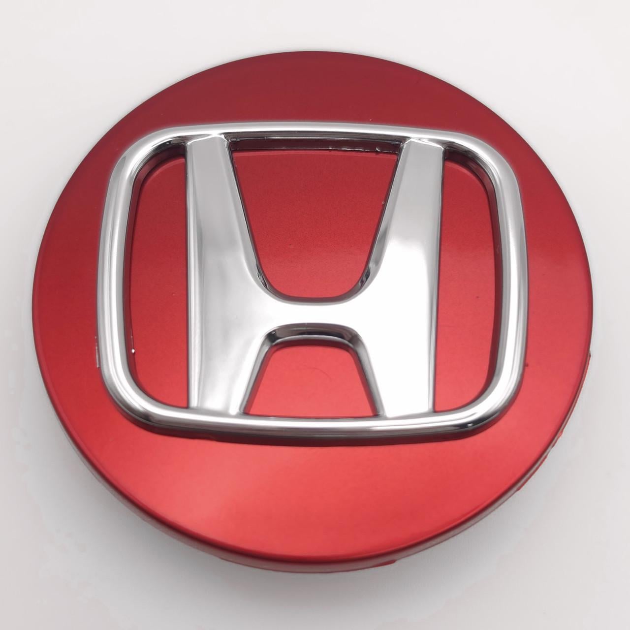 Ковпачок заглушка маточини колеса Honda 69 мм тип 1 Чорний/Червоний (3008171782)