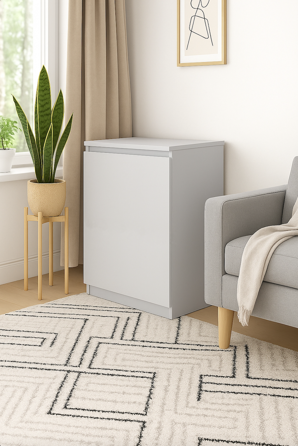 Тумба приліжкова MEBEX 50х40х77,4 см Сірий світлий (VS3D500LG) - фото 1