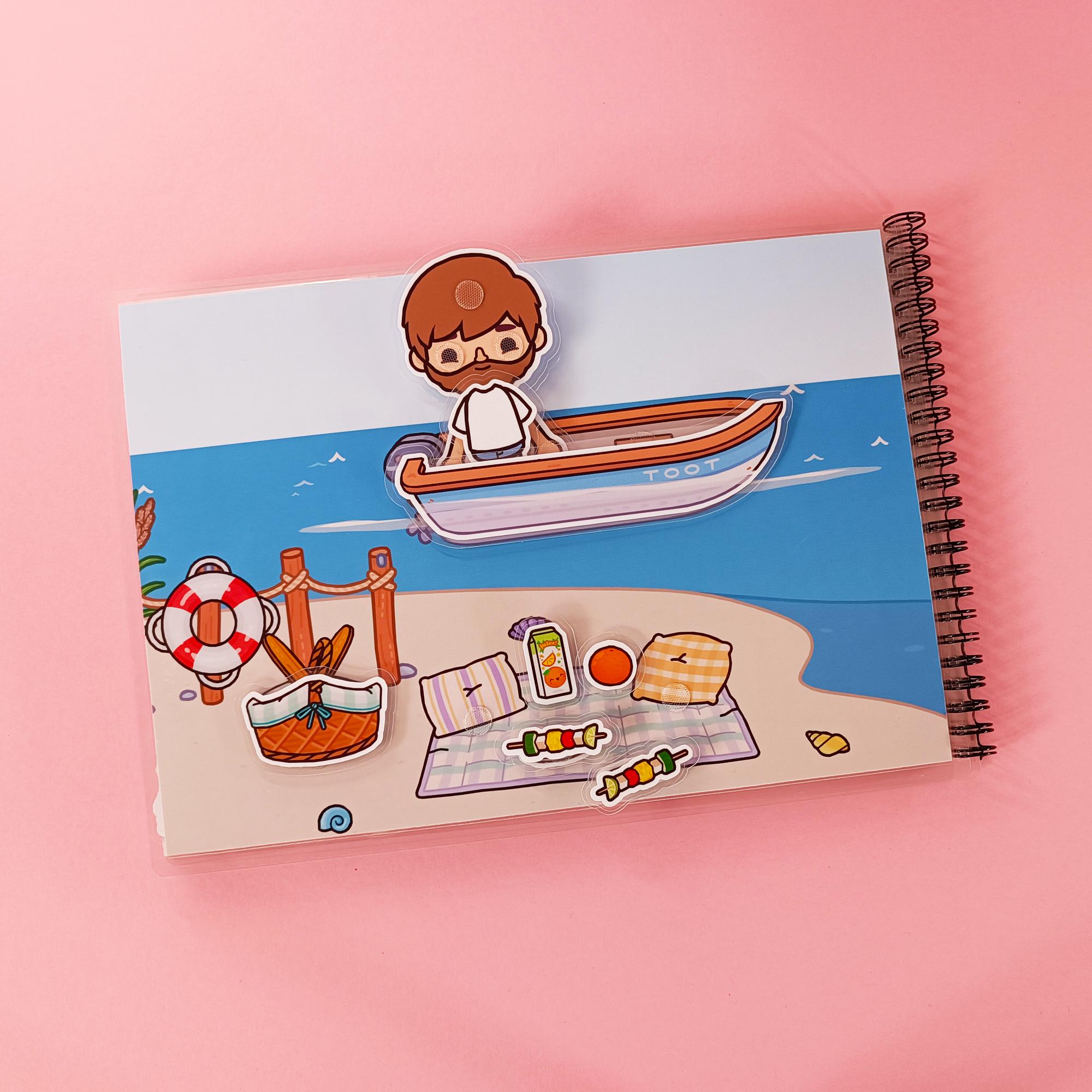 Развивающий альбом Toca Boca World «Прибережна вілла» ламинированный на липучках - фото 10