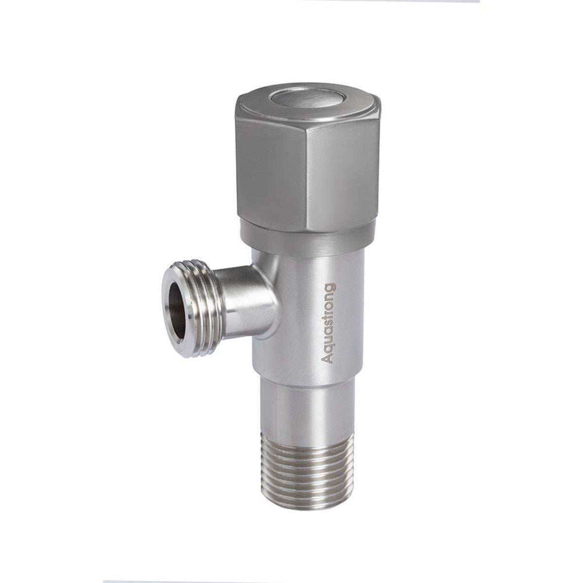 Кран угловой Aquastrong R5 ЗЗ нержавеющая сталь 1/2x1/2" (R506) Кран угловой Aquastrong R5 ЗЗ нержавеющая сталь 1/2x1/2" (R506)