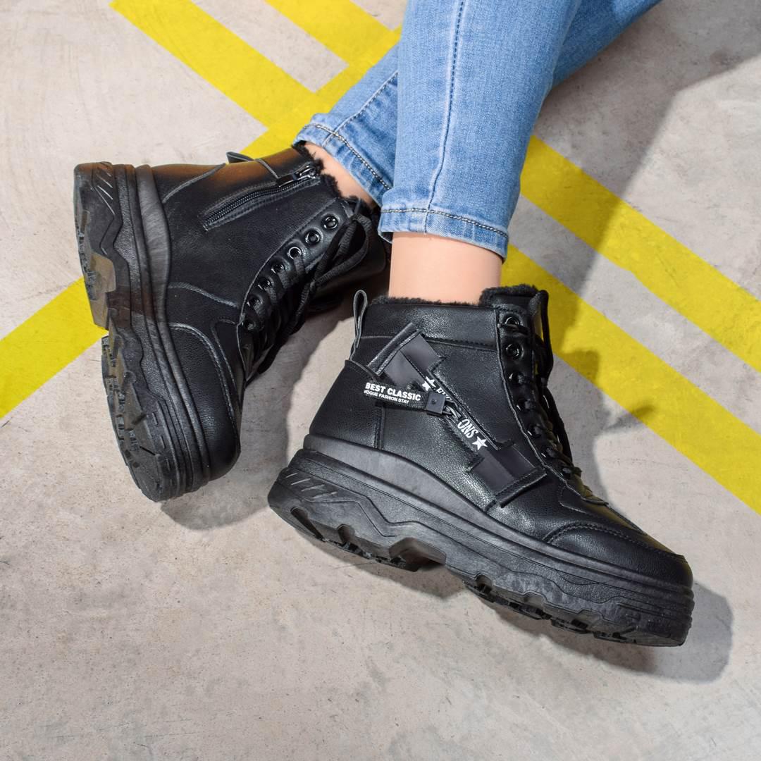 Ботинки женские зимние на рельефной подошве 323803 р. 36 23 см