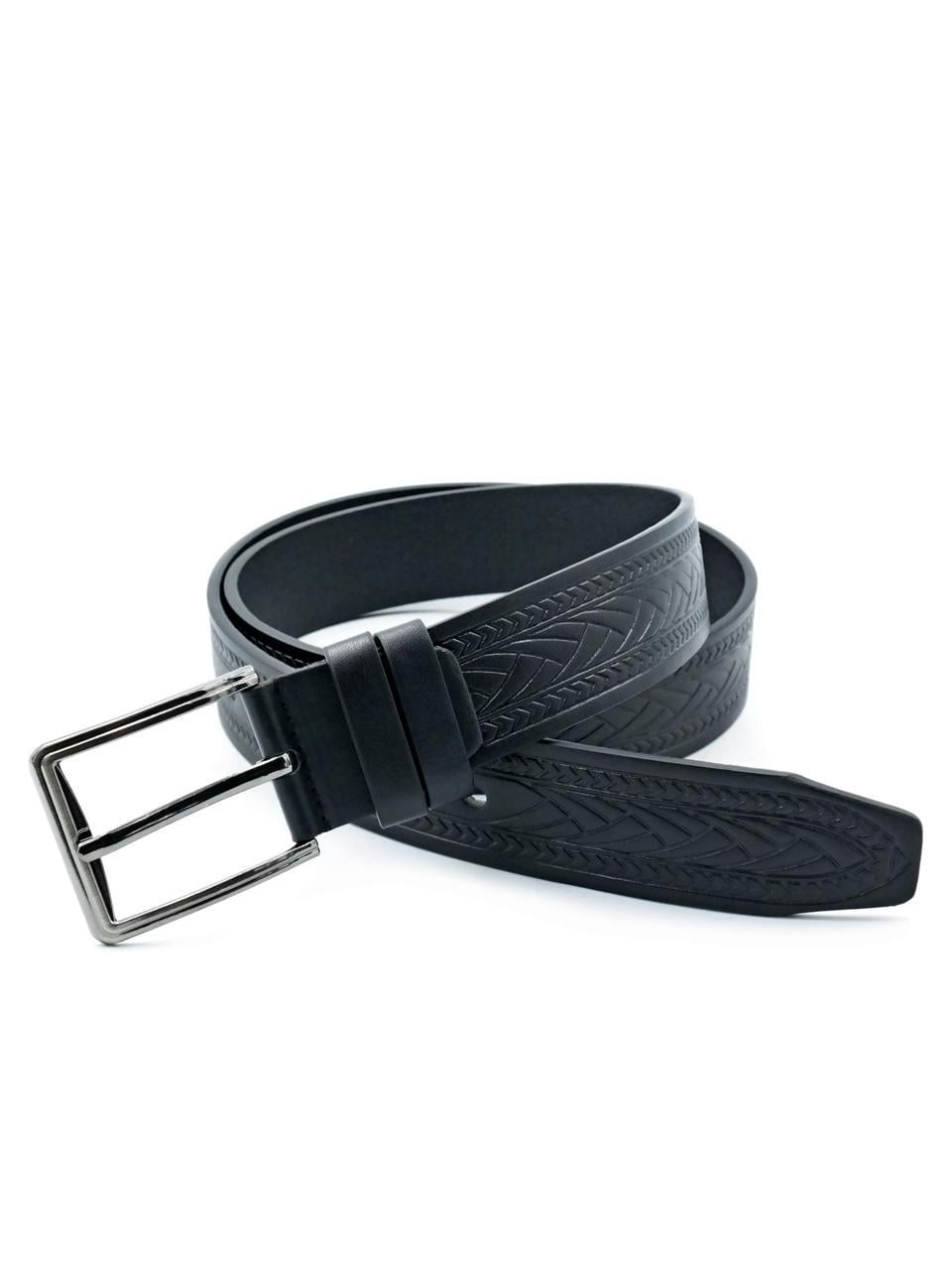 Ремень мужской Weatro из экокожи 3,8х115 см Черный (nwkz-38mm-ua-024)