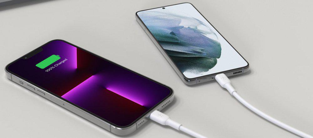 Зарядное устройство сетевое Belkin GAN 65 Вт 2хUSB-С с кабелем Белый (WCH013VF2MWH-B6) - фото 3