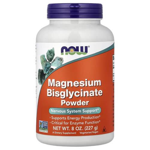 Магний NOW Magnesium Bisglycinate Powder 227 г (NOW-01299)