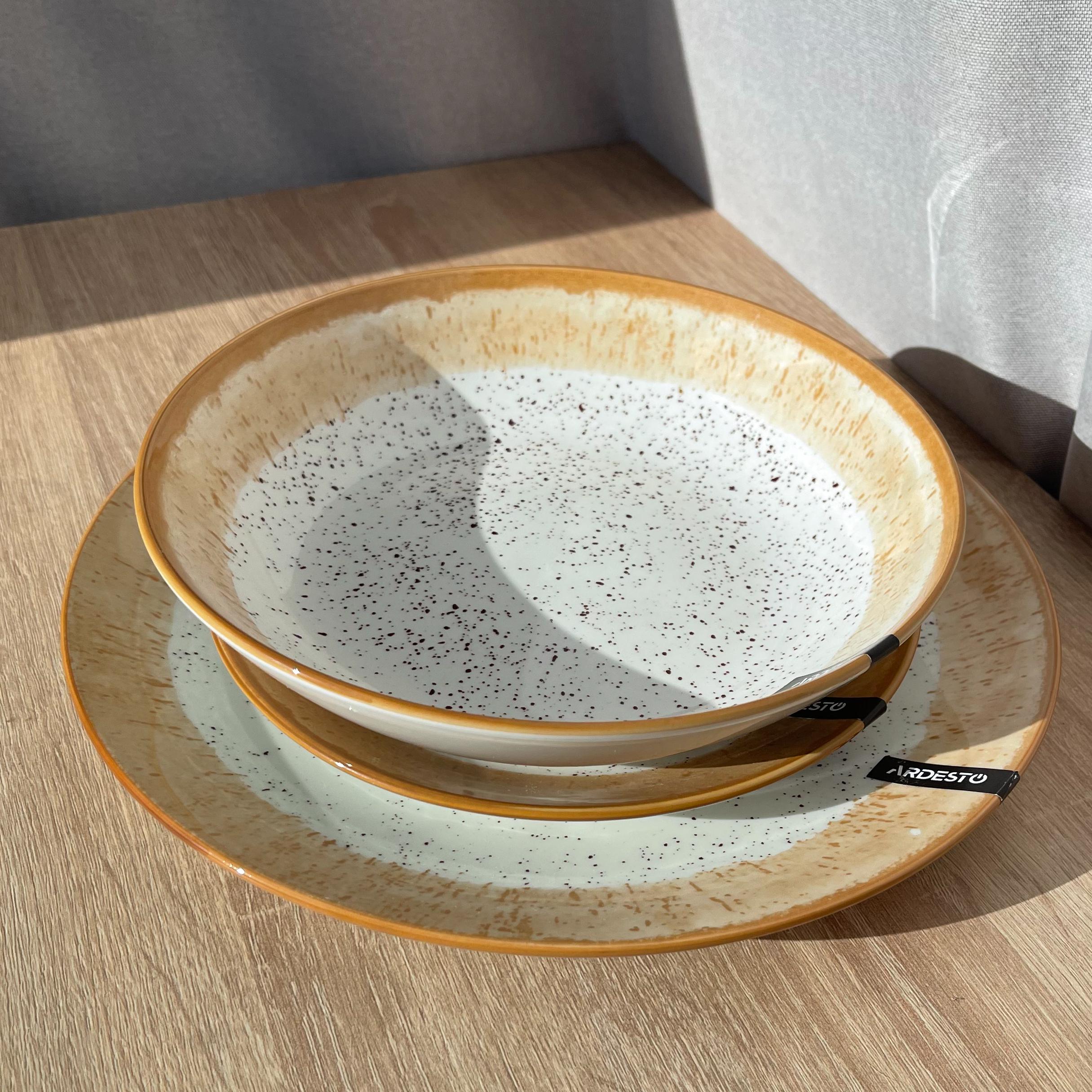 Столовый сервиз Ardesto Siena 3 предмета 1 персона фарфор Бело-оранжевый - фото 10 Столовый сервиз Ardesto Siena 3 предмета 1 персона фарфор Бело-оранжевый - фото 10