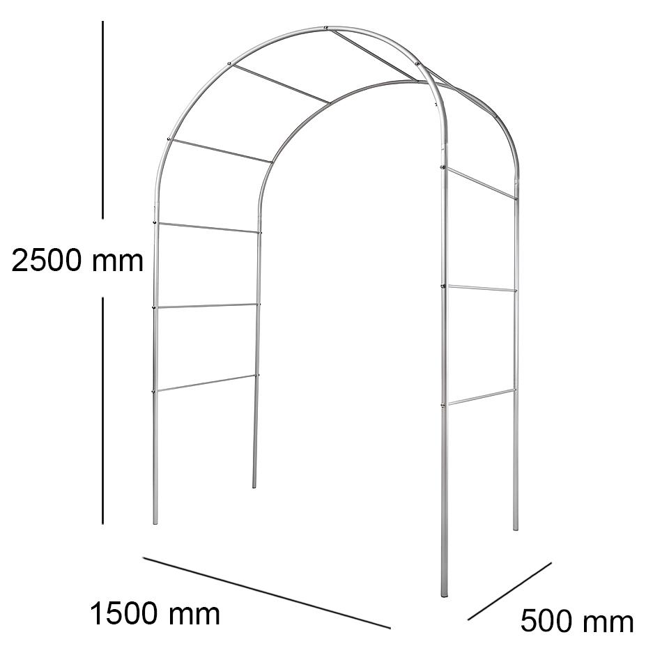 Опора для рослин арка садова 2500х1500х500 мм d 20 мм/d 12 мм (АС-D20/D12-2500*1500*500) - фото 2