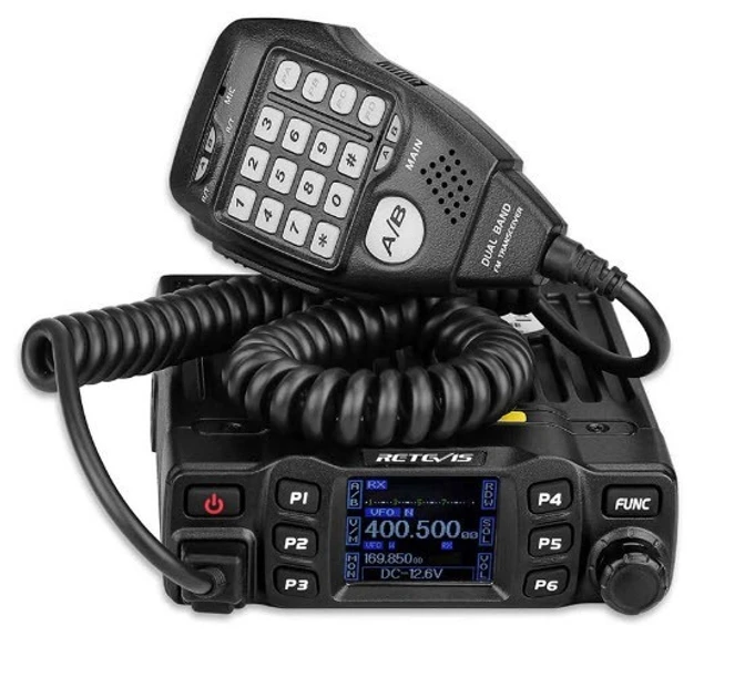 Радиостанция автомобильная RETEVIS 2 диапазона VHF:144-146/UHF:430-440 MHz/25 W+ программатор и антенна (RT95)