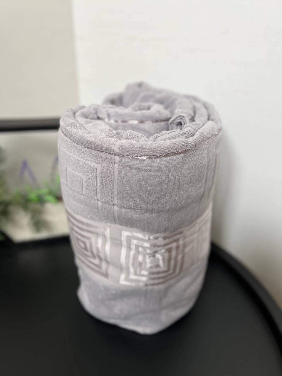 Простынь махровая евро 200х230 см Серый (П4К-А-mahra-003-01)