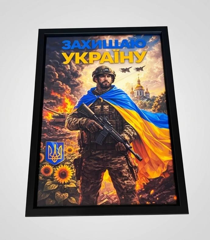 Картина патриотическая "Захищаю Україну" А4