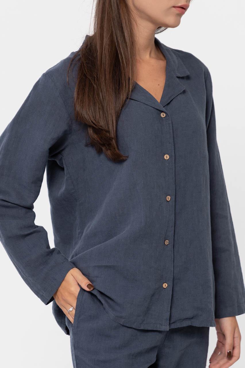 Штаны женские домашние Lotus Home Bruma из льна XL Синий (26843111) - фото 7 Штаны женские домашние Lotus Home Bruma из льна XL Синий (26843111) - фото 7