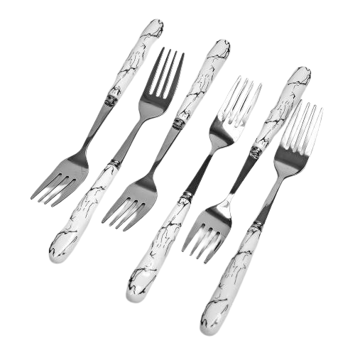 Набор столовых вилок Stenson Marble R89867 из нержавеющей стали 6 шт. (14332667)