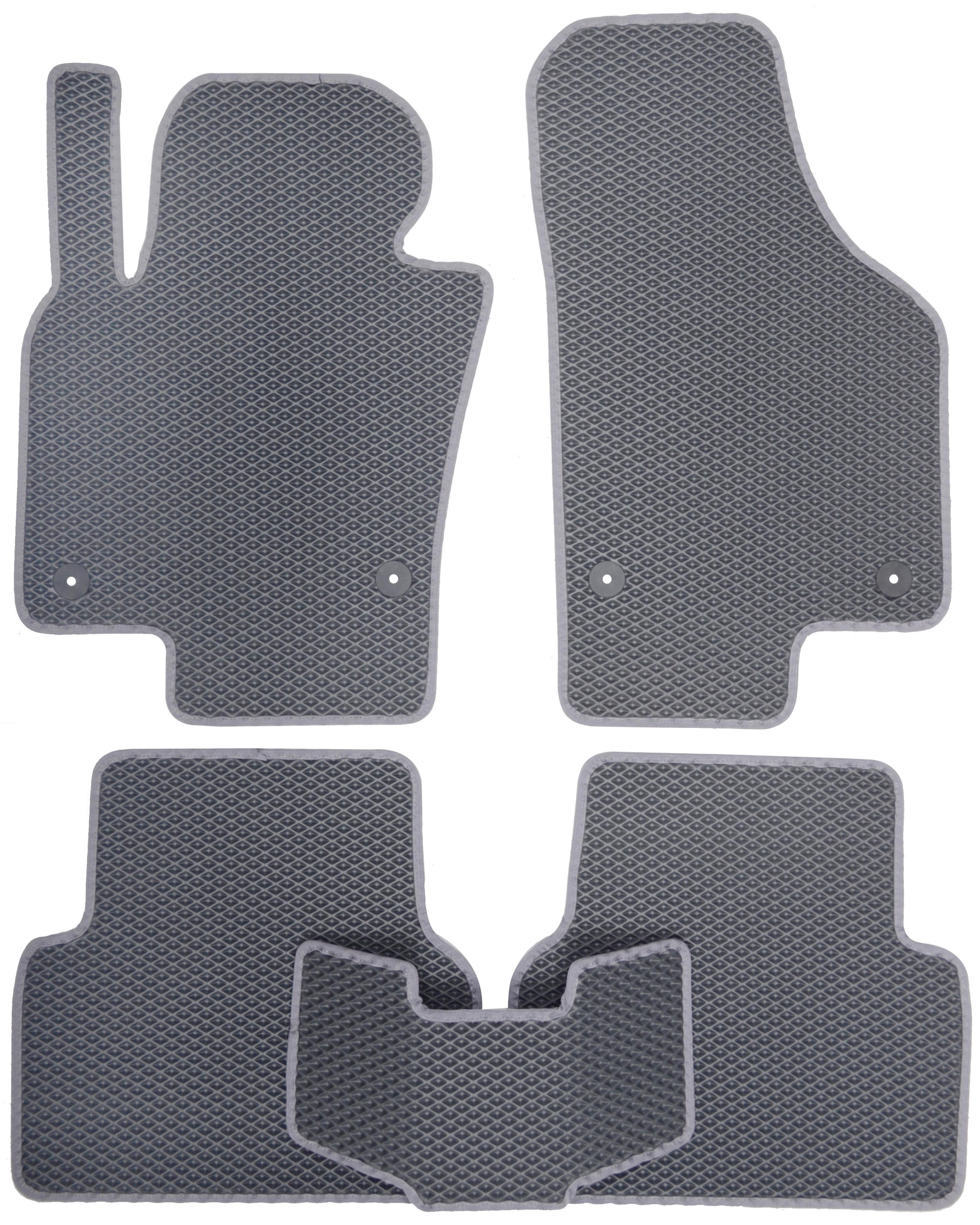 Коврики в салон для Volkswagen Tiguan '07-16 EVA-полимерные Серый (160002)