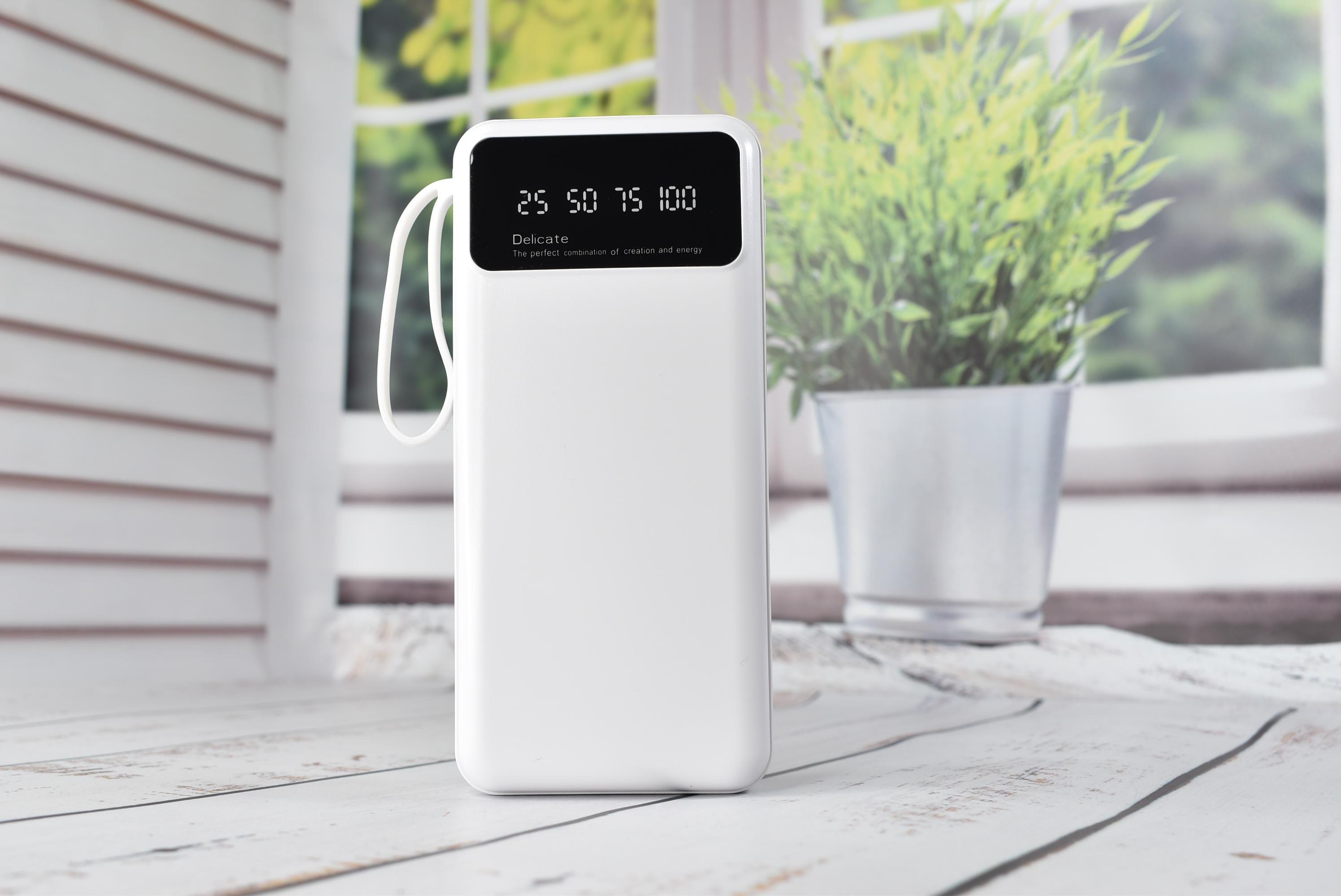 Повербанк KJ-С20 20000 mAh 5В з ліхтариком White