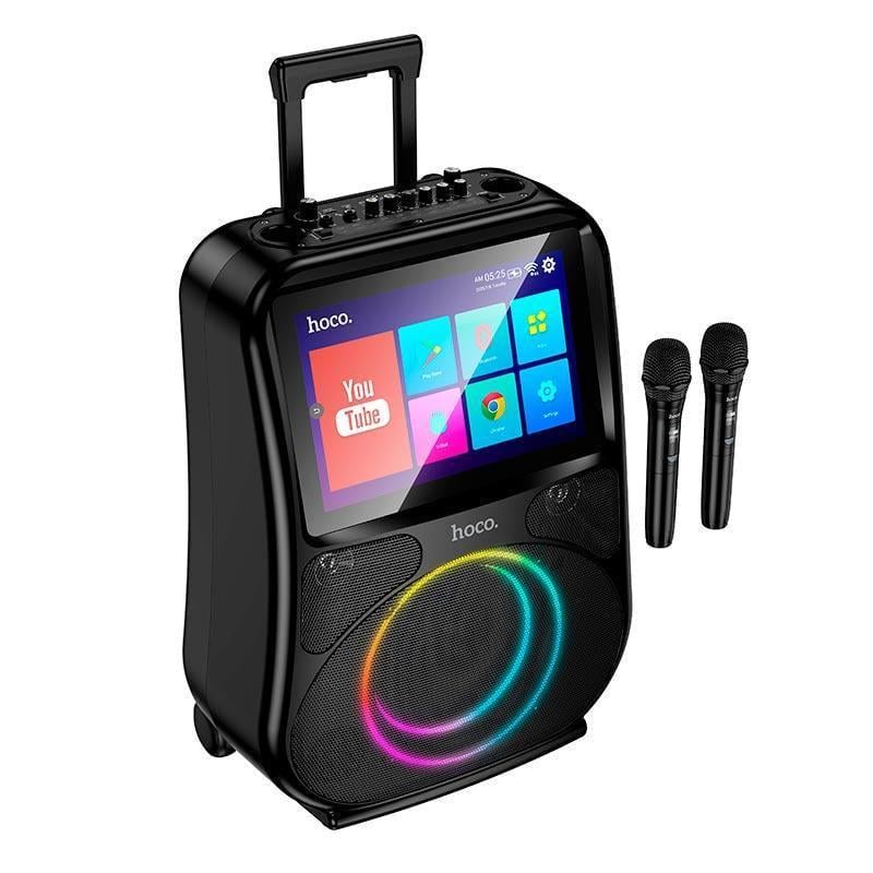 Портативна колонка DS71 Hoco RGB outdoor karaoke BT дисплей з двома мікрофоном і дисплеєм 800p (2899216720)