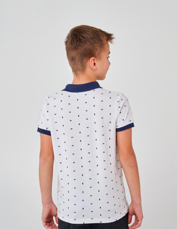 Футболка-поло для мальчика Smil Лакоста рисунок на белом 116 см (114112) - фото 4 Футболка-поло для мальчика Smil Лакоста рисунок на белом 116 см (114112) - фото 4