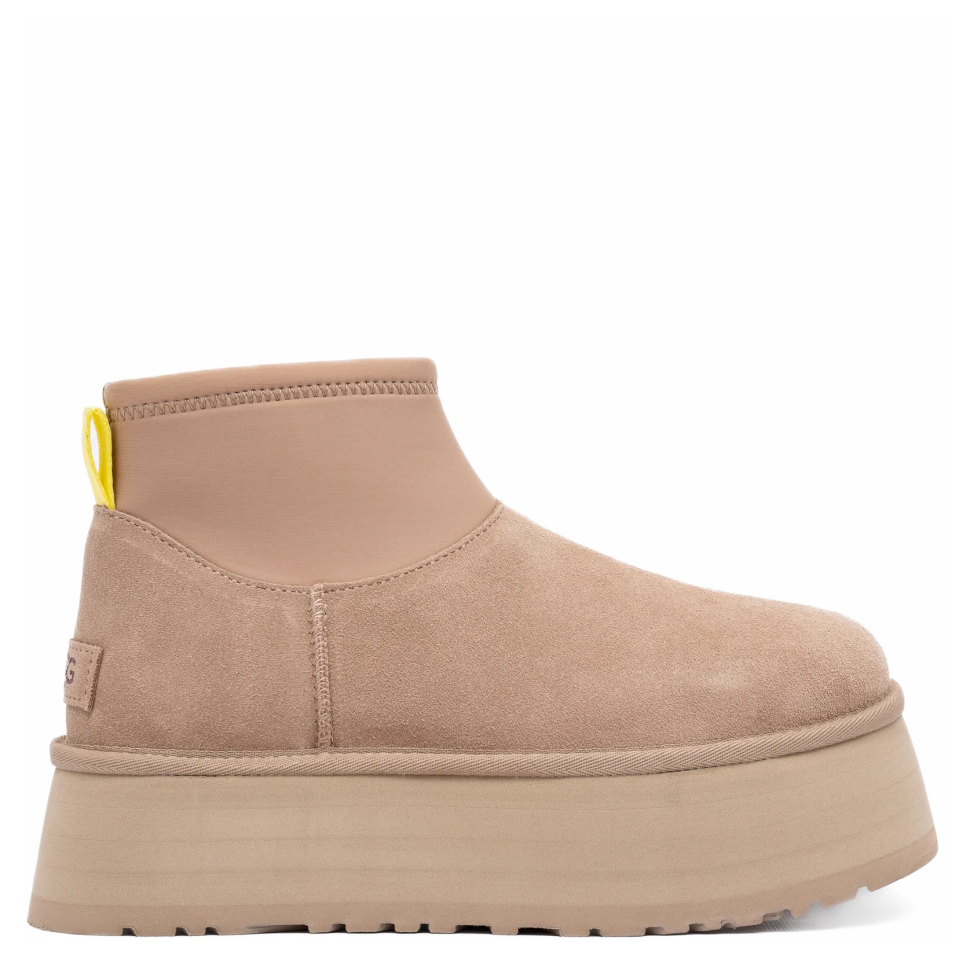 Уггі жіночі UGG Platform Classic Mini Dipper Beige Sand р. 39 Бежевий (21291)