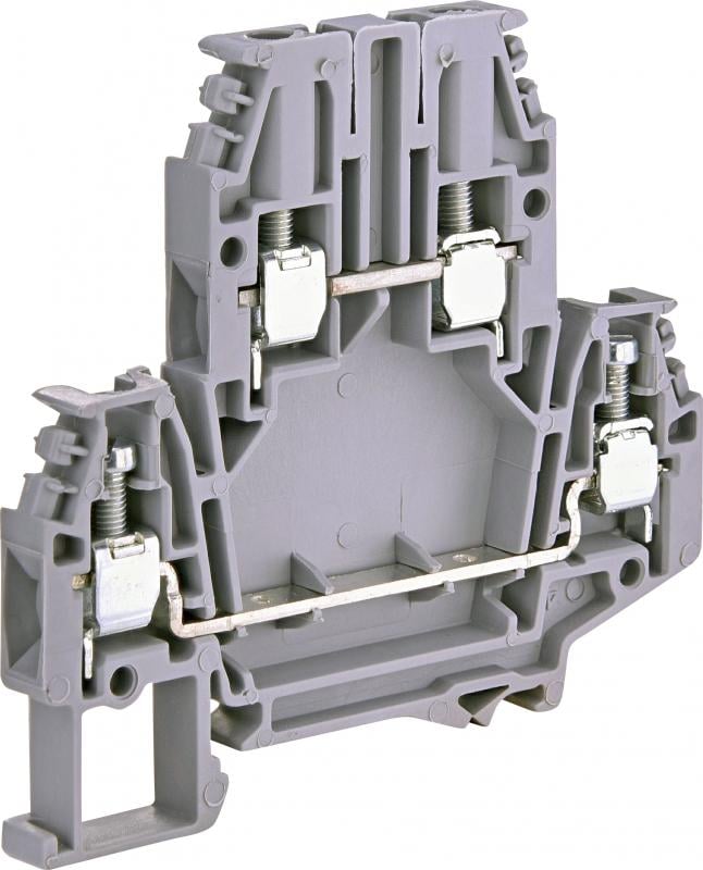 Клемма винтовая наборная ETI ЕSC2-DBC.4 двухуровневая 32А 4 мм2 х 70х6х66 мм Серый (3903054)