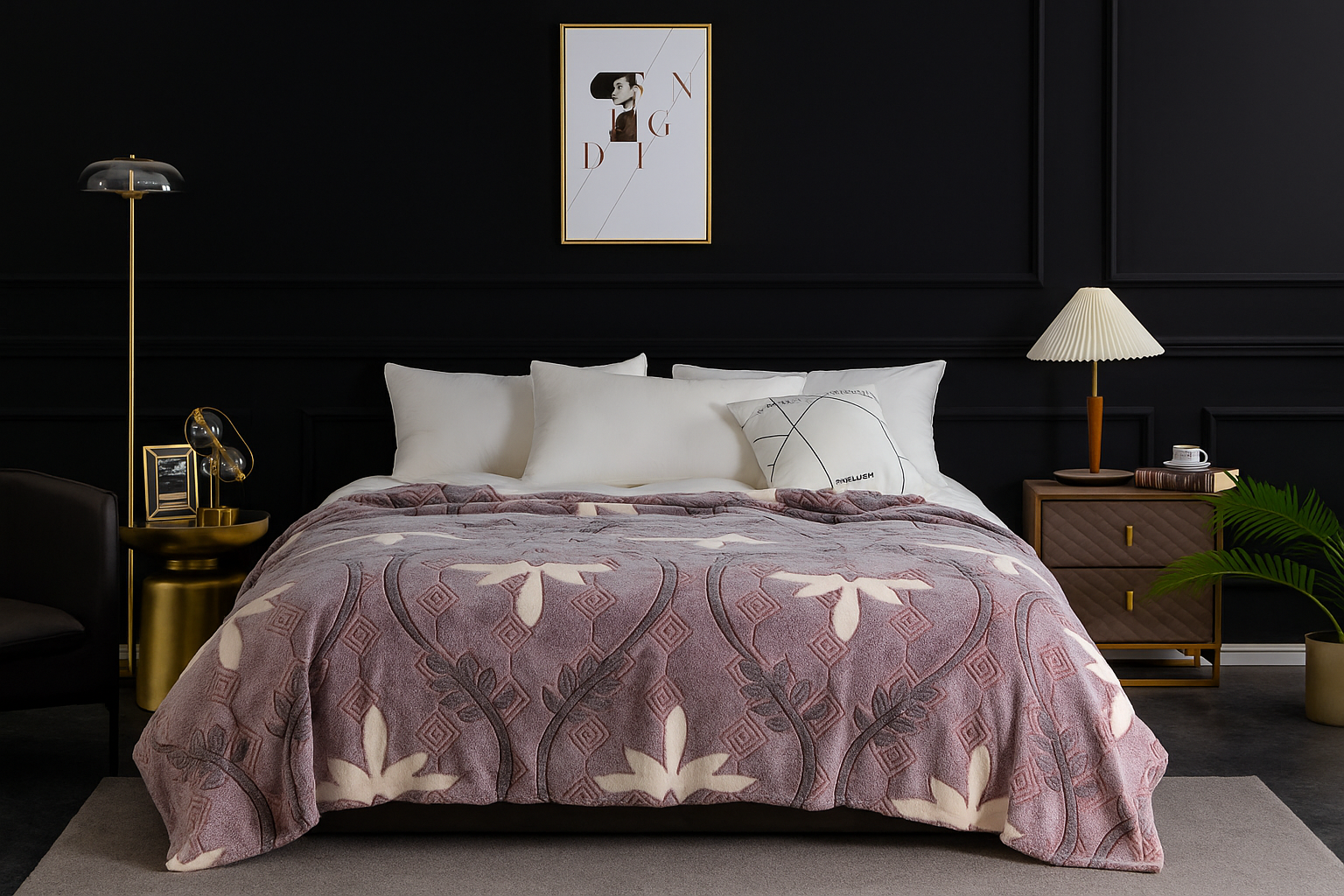 Плед флисовый Стриженый 150х200 см Серо-фиолетовый (F-strig/gviolet/1.5) Плед флисовый Стриженый 150х200 см Серо-фиолетовый (F-strig/gviolet/1.5)