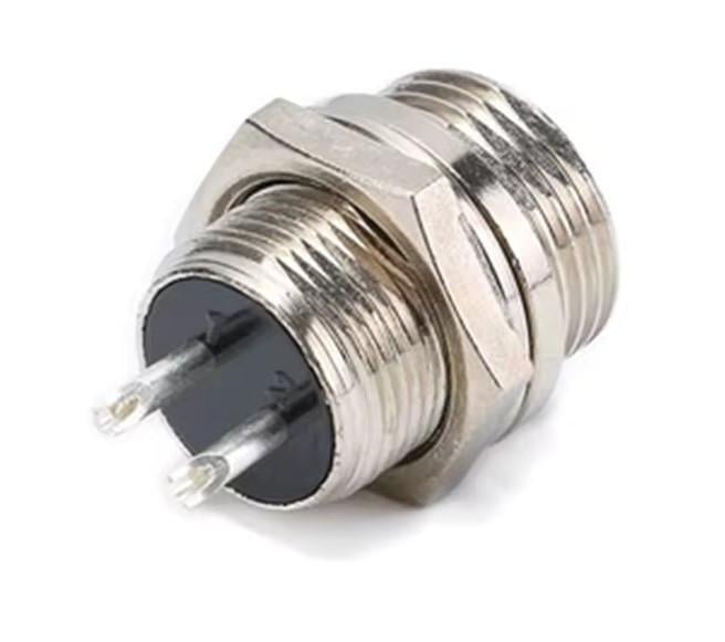 Разъем соединительный цилиндрический GX12-12M-2B 2 pin штекер (2823895200) - фото 2