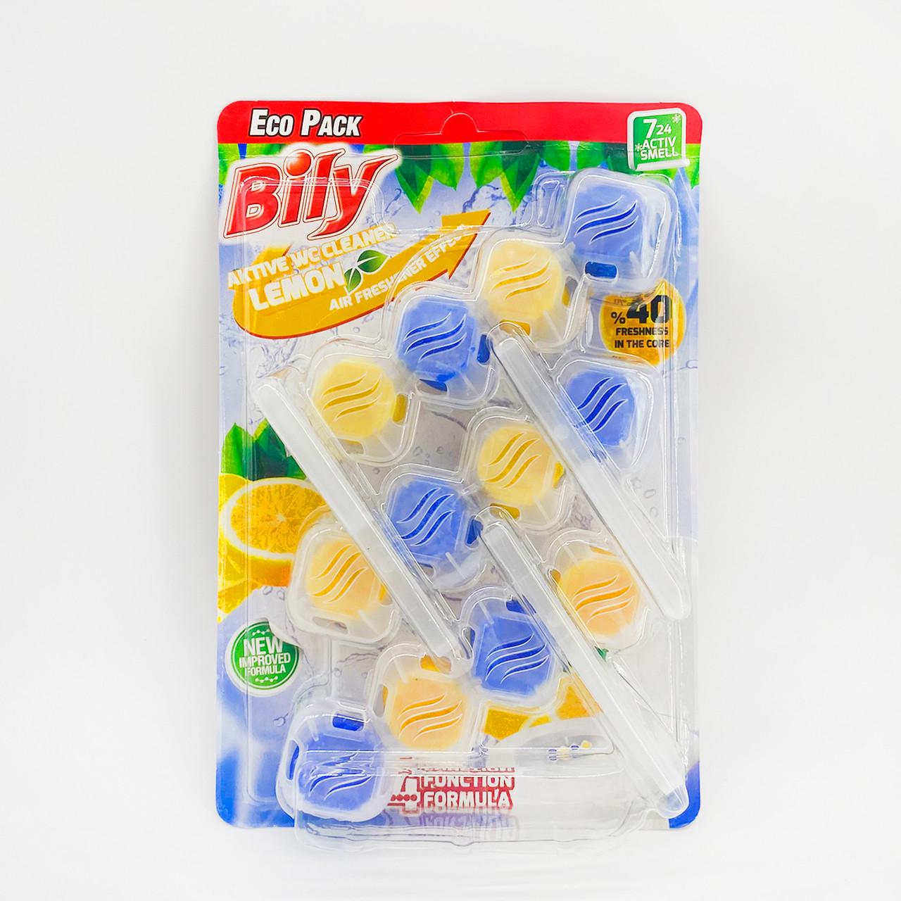 Туалетный блок для унитаза Bily аромат Лимон 3 шт. 150 г