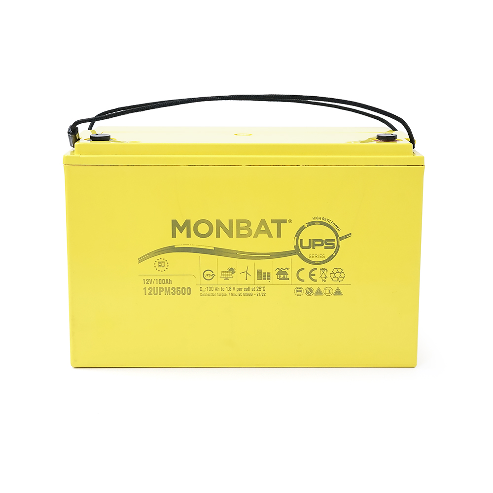 Аккумуляторная батарея MONBAT TOP TERMINAL 12UPM3500 AGM 12V 100Ah 340x173x220 мм 35,5 кг (YUT_V7865) - фото 2