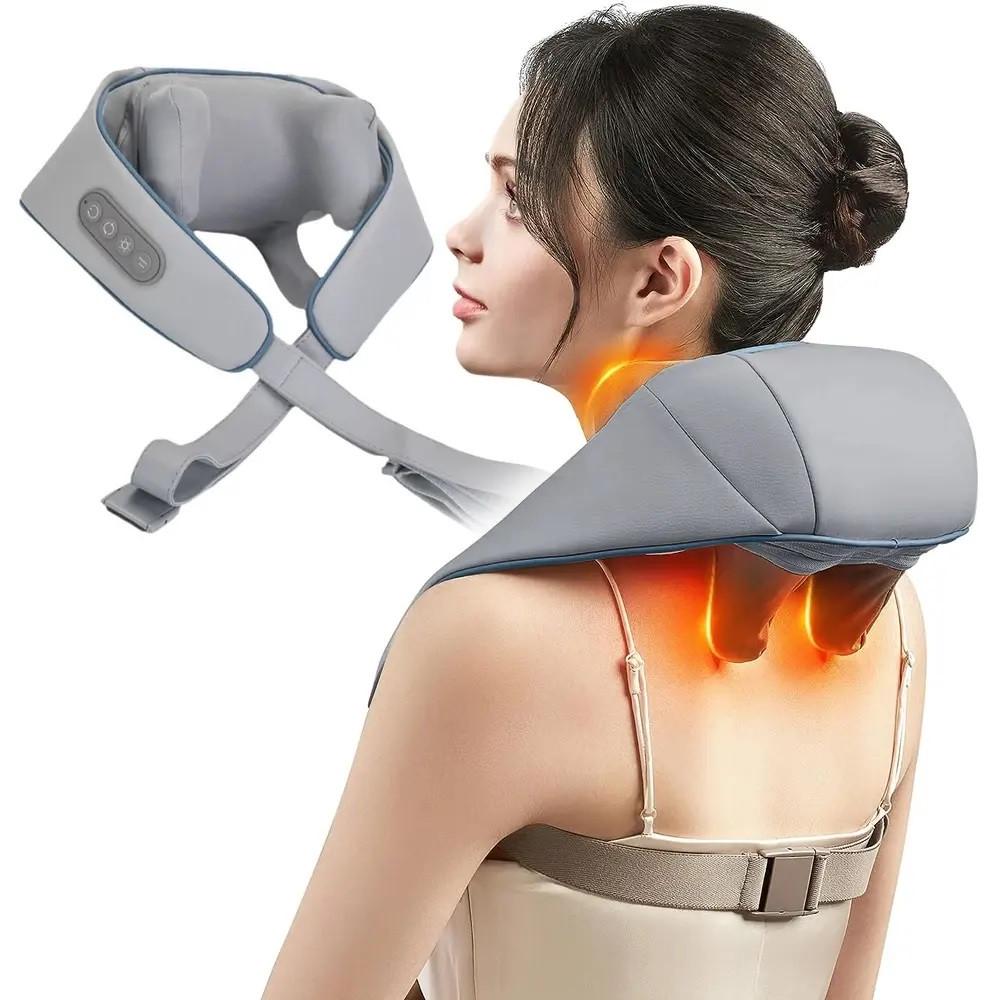 Массажер ударный для шеи и плеч RIAS Massager Shoulder Neck Neck SF-L9 аккумуляторный с подогревом 10W (2499015727) - фото 2