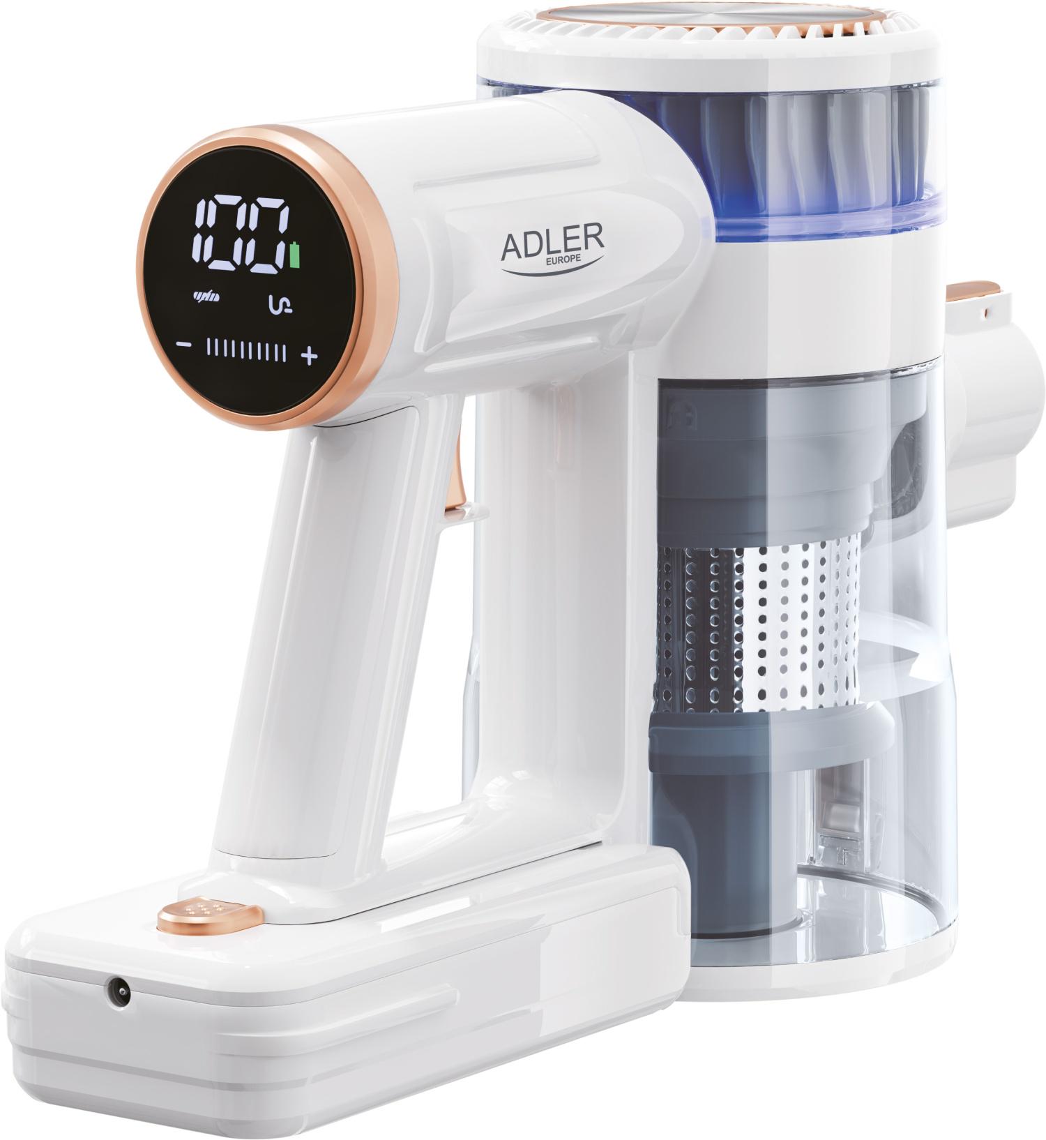 Пылесос беспроводной вертикальный Adler AD 7079 300 Вт с дисплеем Белый (29424460) - фото 4 Пылесос беспроводной вертикальный Adler AD 7079 300 Вт с дисплеем Белый (29424460) - фото 4