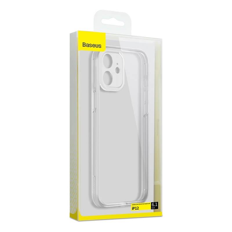 Чехол BASEUS Camera Lens Protector Frame Case для iPhone 12 White (FRAPIPH61N-02) - фото 2