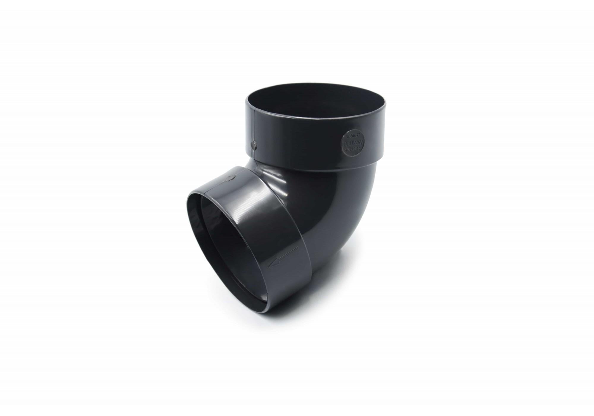 Відвід двомуфтовий RAINWAY 67° 100 мм 130/100 Графітовий (231120230458) - фото 1