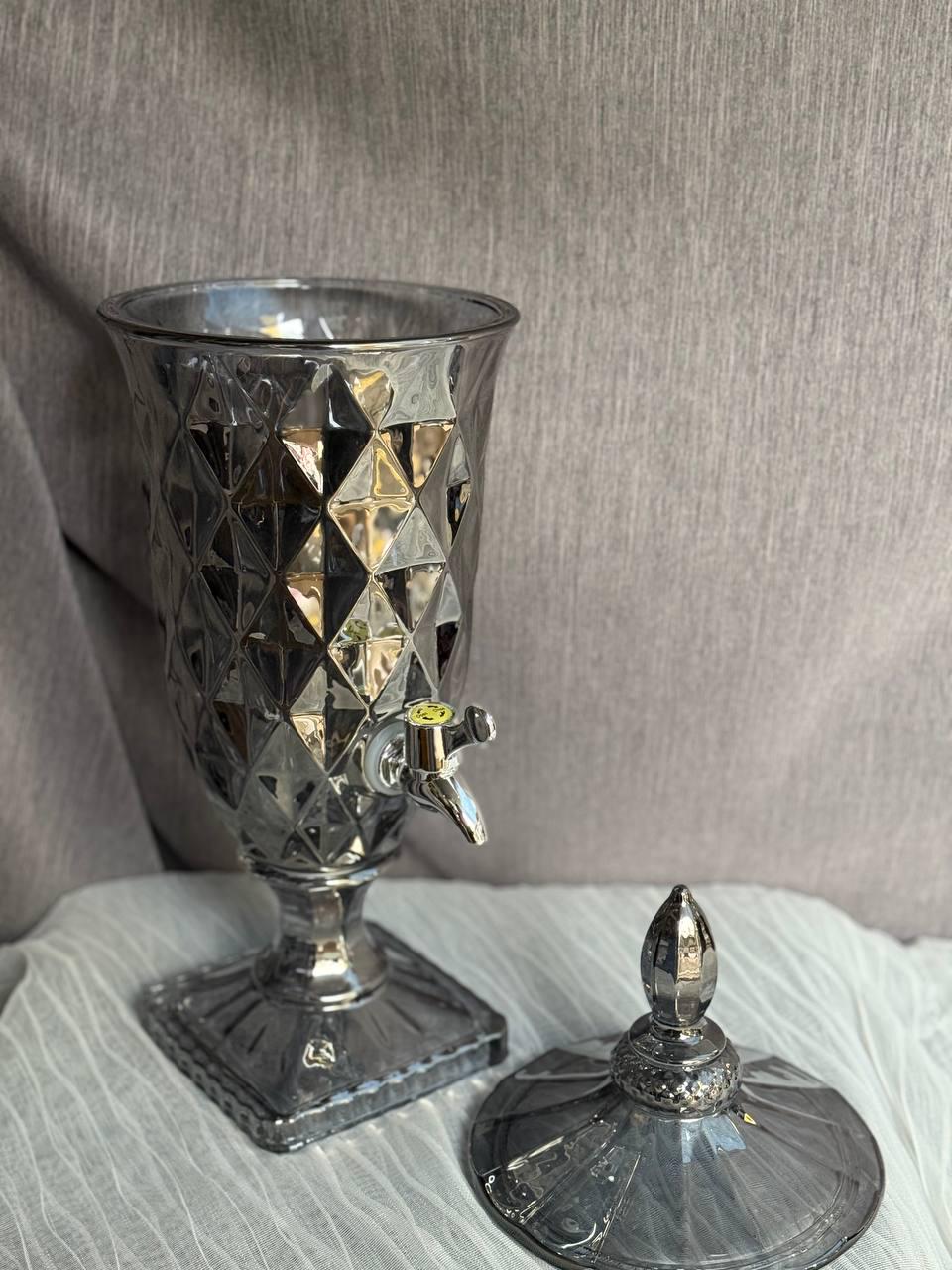 Лимонадниця скляна TS Kitchen 2 л Дзеркальний сірий (HP4174) - фото 5