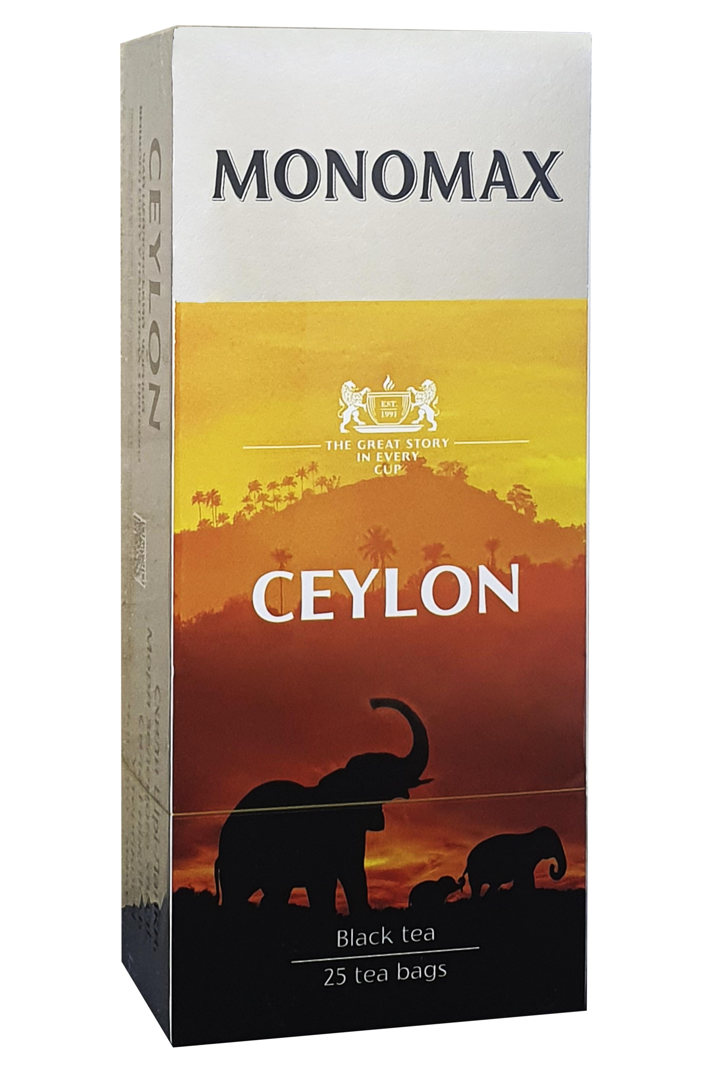 Чай черный Monomax Ceylon в пакетиках 25х1,5 г (52155)