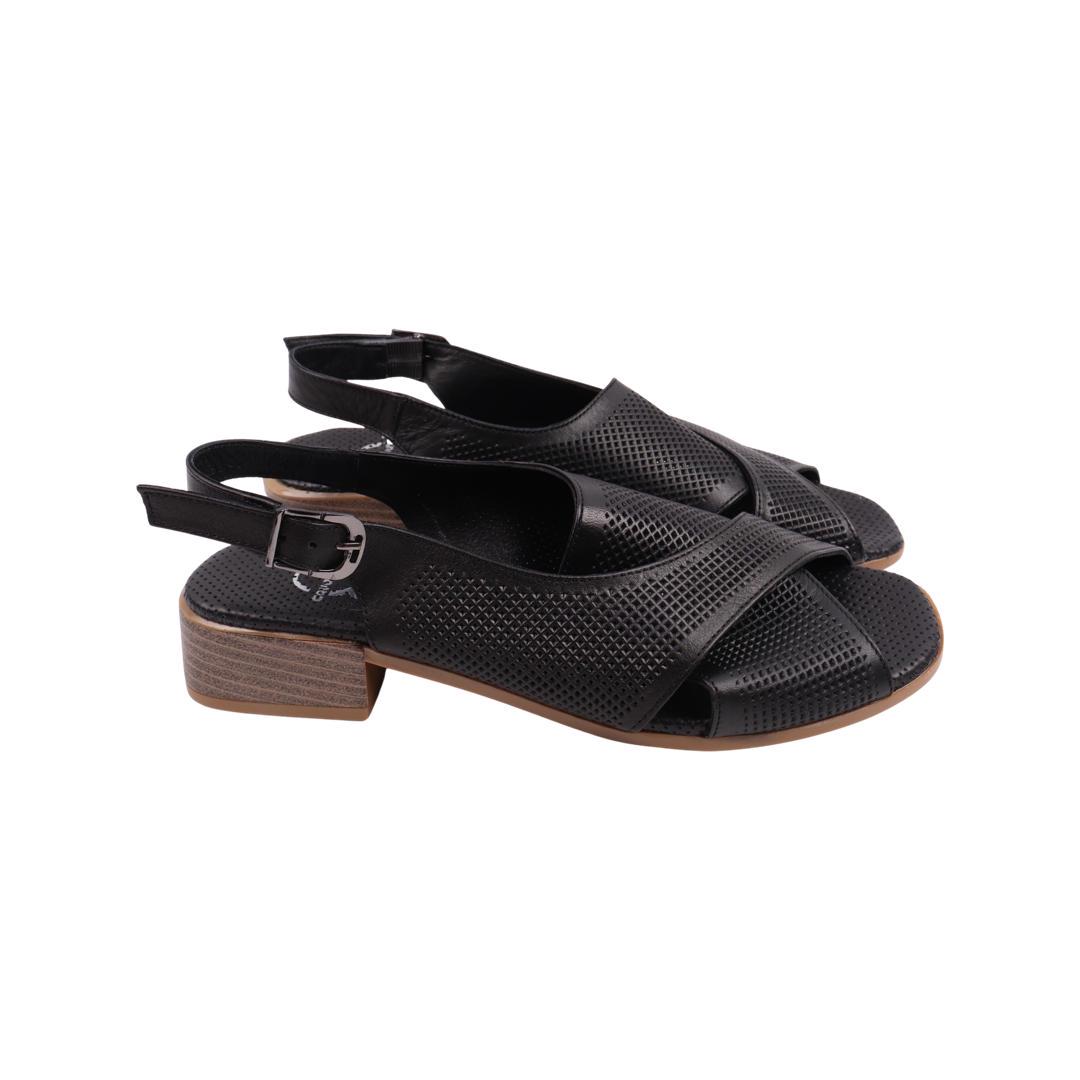 Босоножки женские Aquamarin из кожи р. 38 Черный (2162-22LBC)