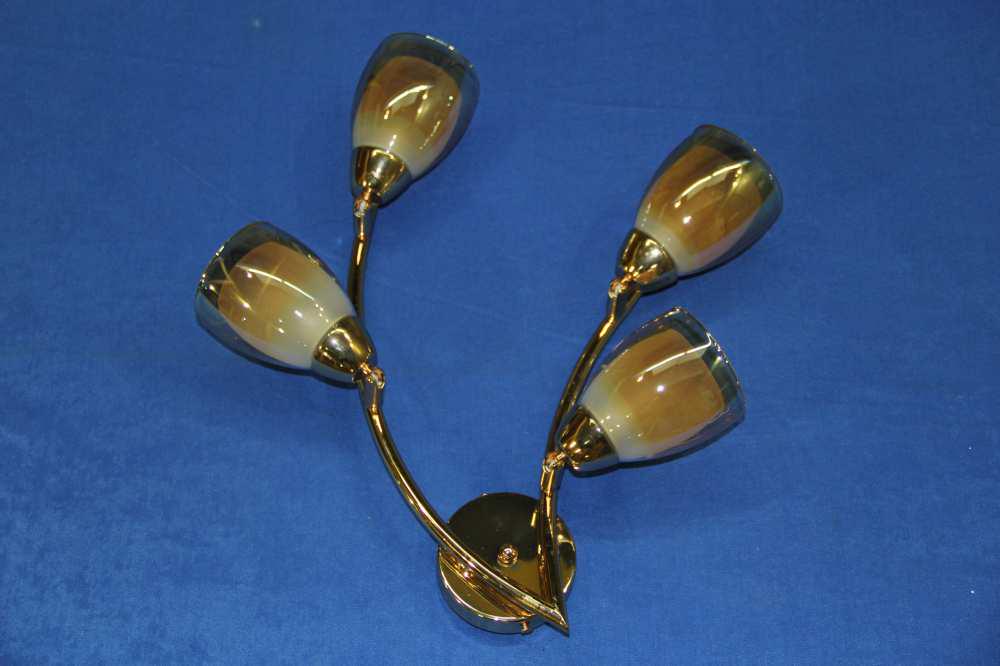 Бра с плафонами Ray B01340D/4 MIX FGD+CR Коричневый (IR005058)