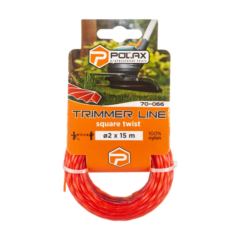 Жилка для триммера Polax "Крученый квадрат" 2 мм 15 м (70-066)
