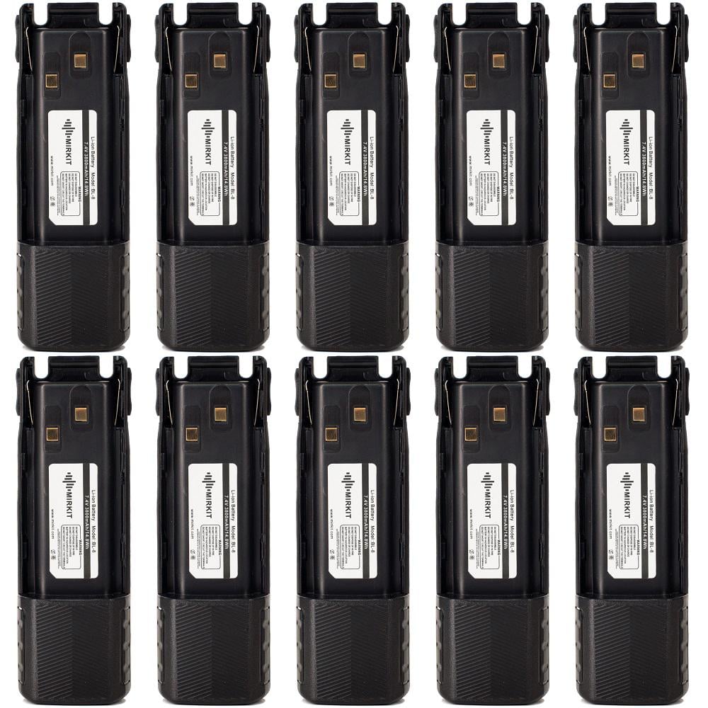 Аккумуляторная батарея Mirkit для рации Baofeng UV-82/BL-8 3800 мАг 10 шт. (008692)
