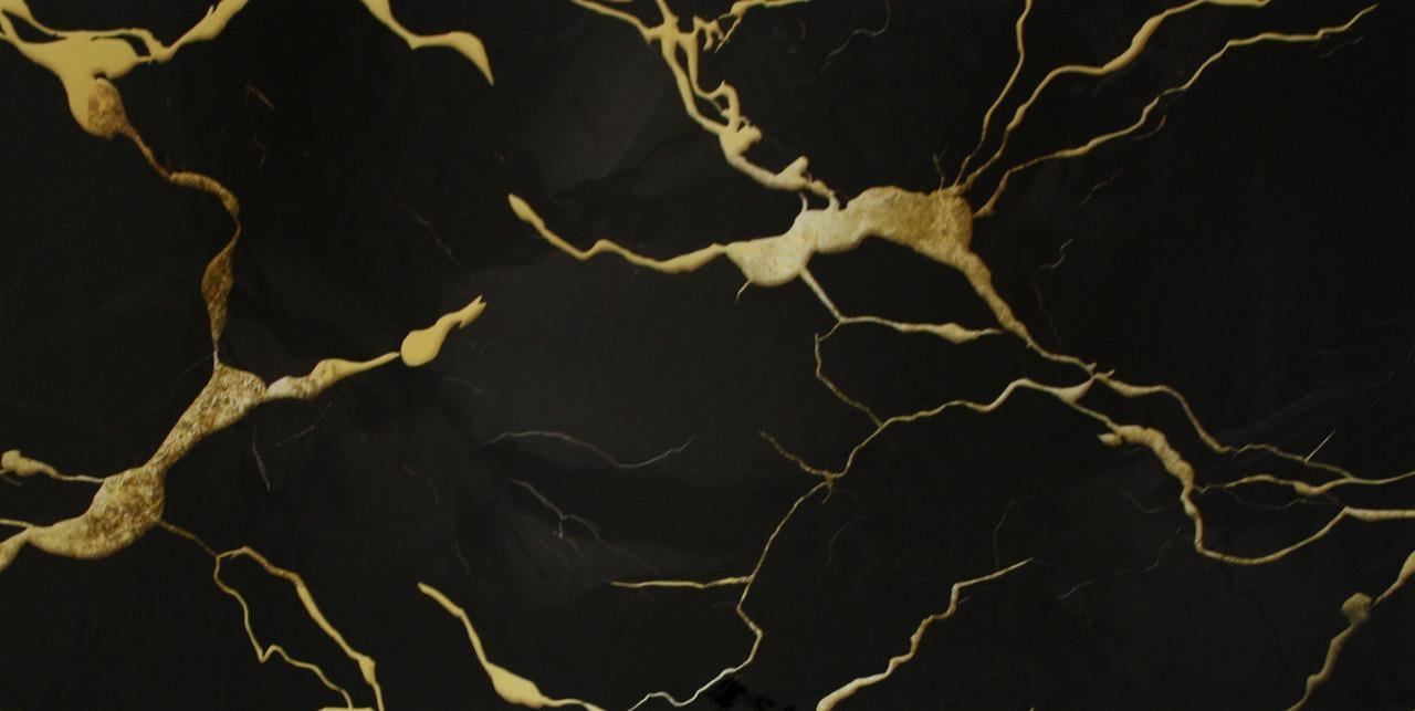 Панель самоклеюча глянцева РЕТ під колір структури 600х300х2,5 мм Пастельний надтемний жовто-зелений (VN3-138)